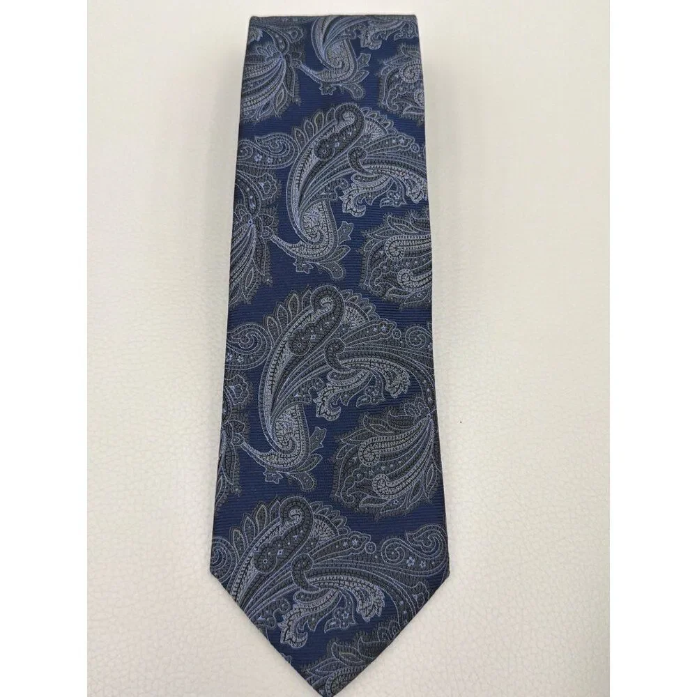 Jos. A. Bank Men’s Blue Paisley Silk Necktie <3